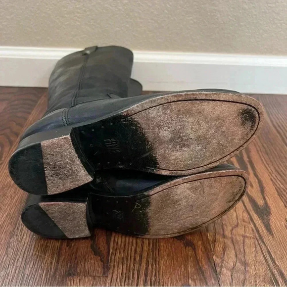 Frye Melissa Button Tabs Black Riding Knee High Boots Women Sz 6.5 B 3470412 - Picture 9 of 16